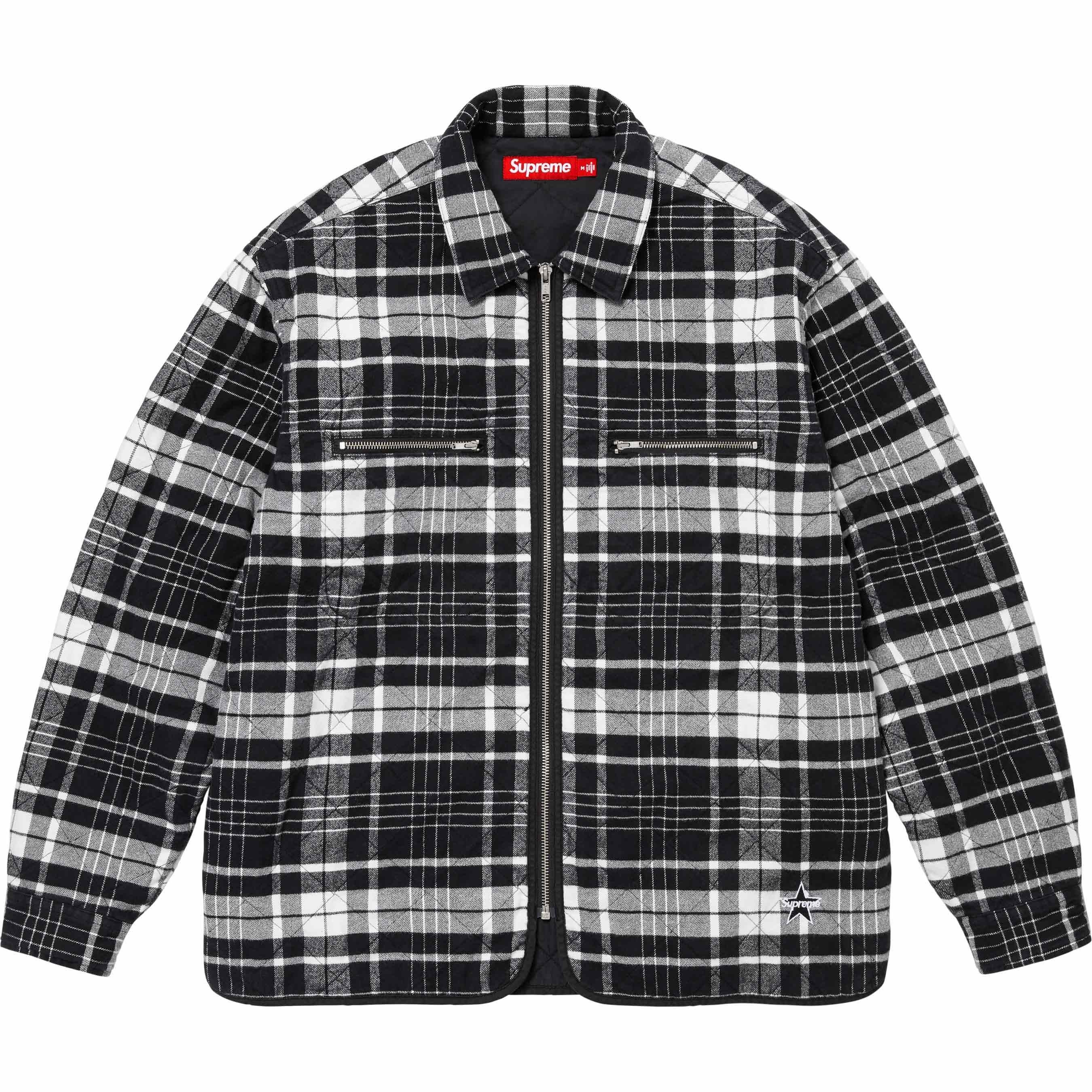 Quilted Flannel Zip Up Shirt view 6